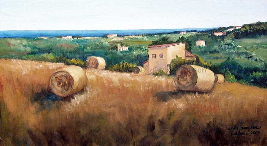 Wheat Fields by the Ionian Sea Painting
